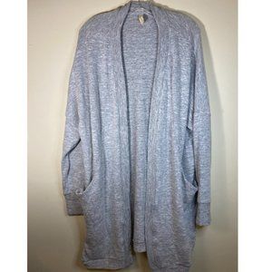 Wishlist Women's Gray Long Sleeve Knitted Cardigan Top Open Front Size Medium